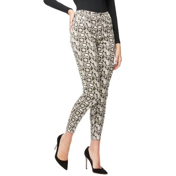 Good American Good Legs Skinny Jeans Snakeskin Print High Waist Stretch Size 4 - Picture 3 of 11
